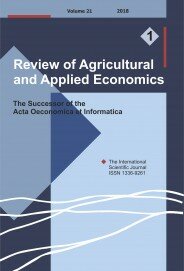 Review of Agricultural and Applied Economics, RAAE, VOL.21, No. 1/2018 - title image