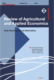 Review of Agricultural and Applied Economics, RAAE, VOL.24, No. 2/2021 - title image